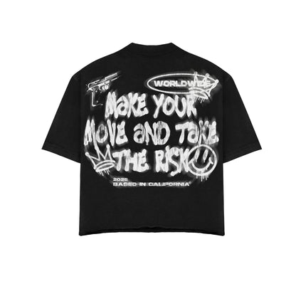 Make Move Take Risk Tee - Worldwide Hustle Edition